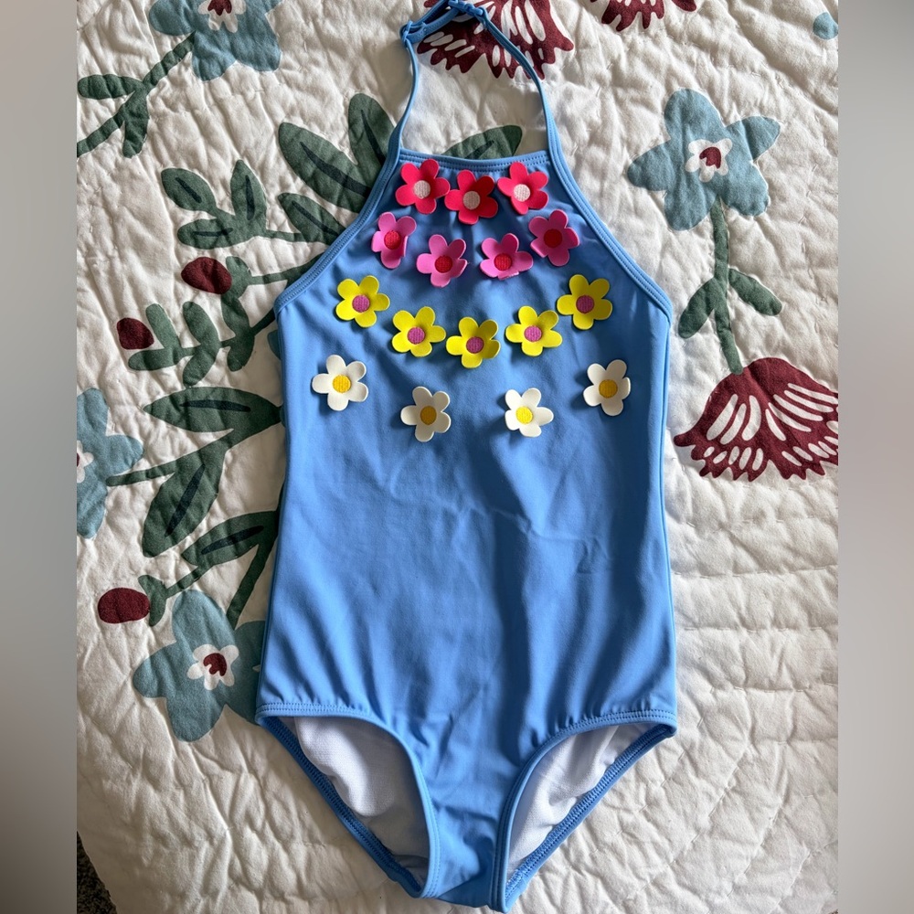 MB floral appliqué swim suit